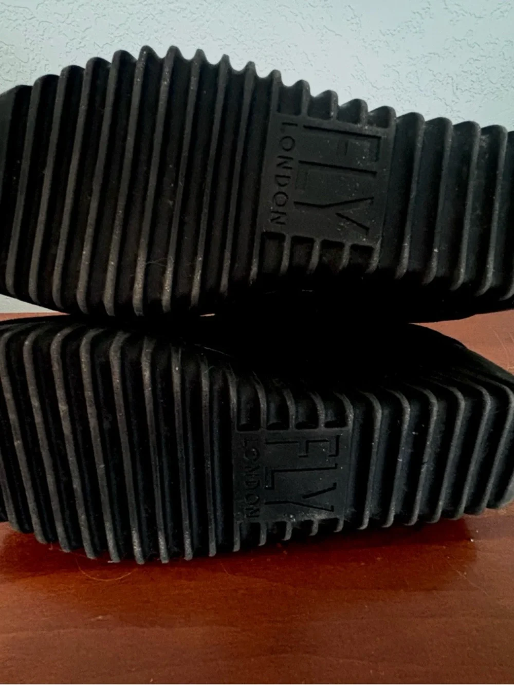 Fly London Black Suede Wedge Ankle Booties - Picture 5 of 6